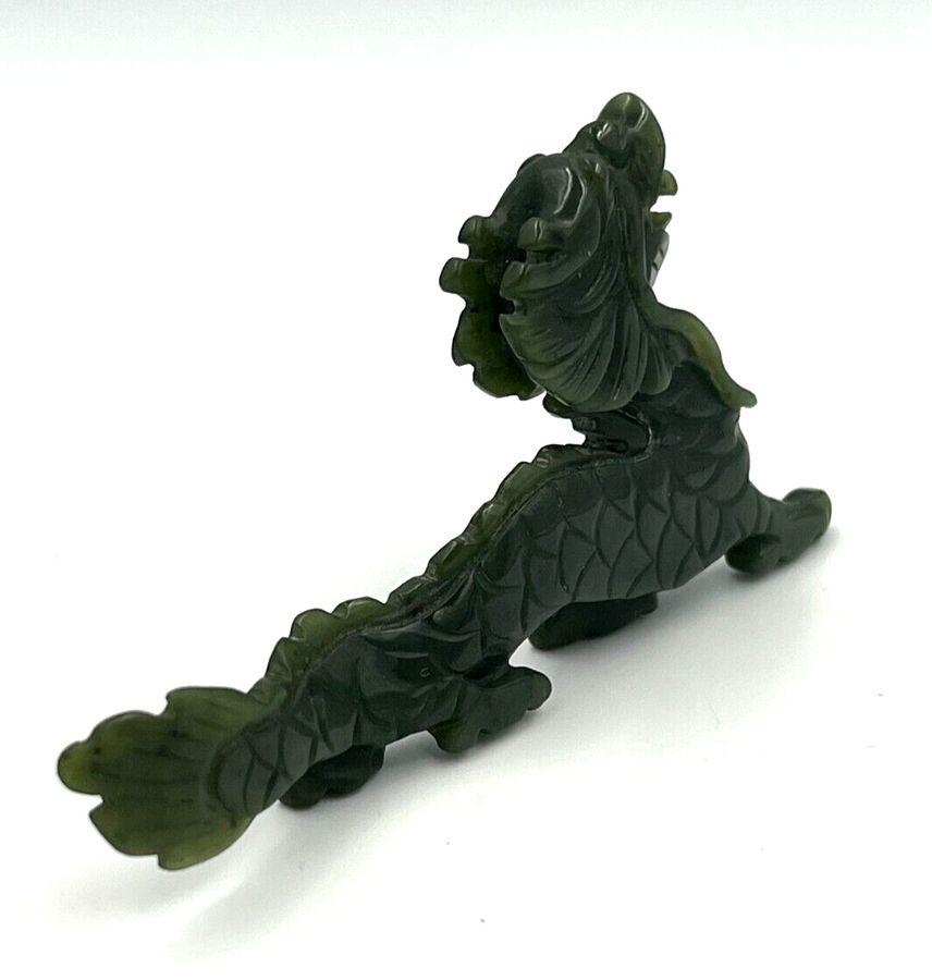 Antique Antique Chinese Jade Superbly Hand Carved Dragon