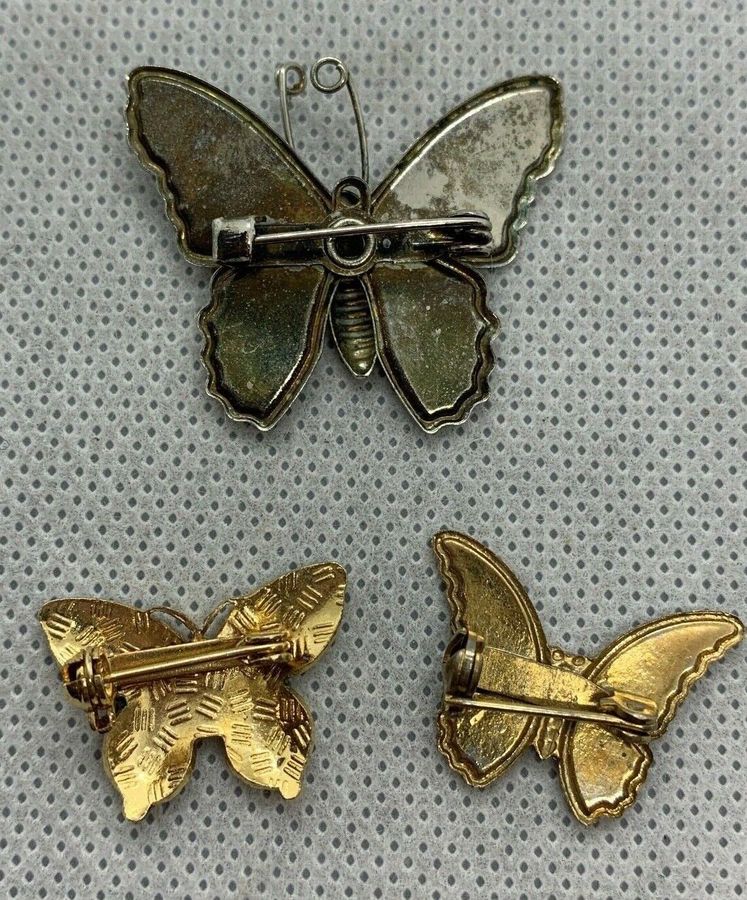 Antique Brooch Vintage Art Deco Enamelled Brooches  Butterflies