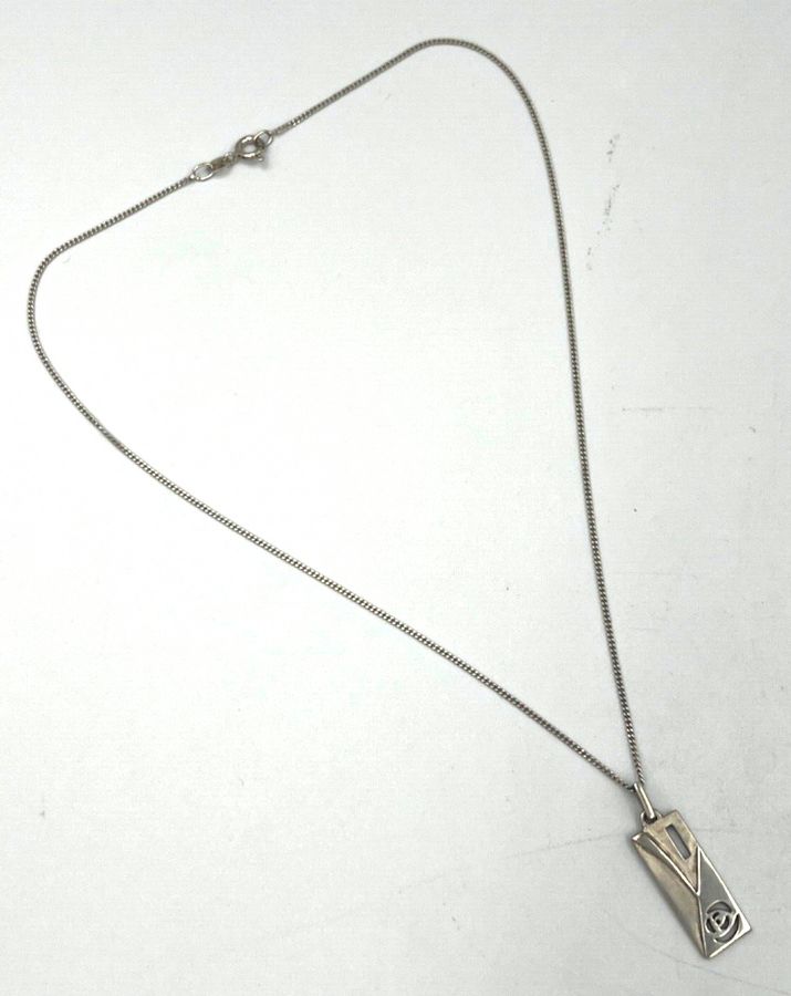 Antique Vintage Sterling Silver Necklace Pendant