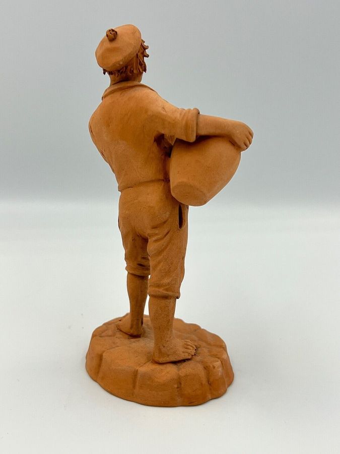 Antique Vintage Terracotta Figure Italian Signed GABRIELLI ROMA  Superb Perfect