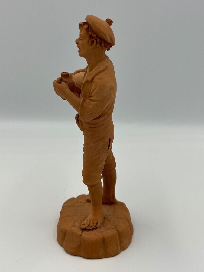 Antique Vintage Terracotta Figure Italian Signed GABRIELLI ROMA  Superb Perfect