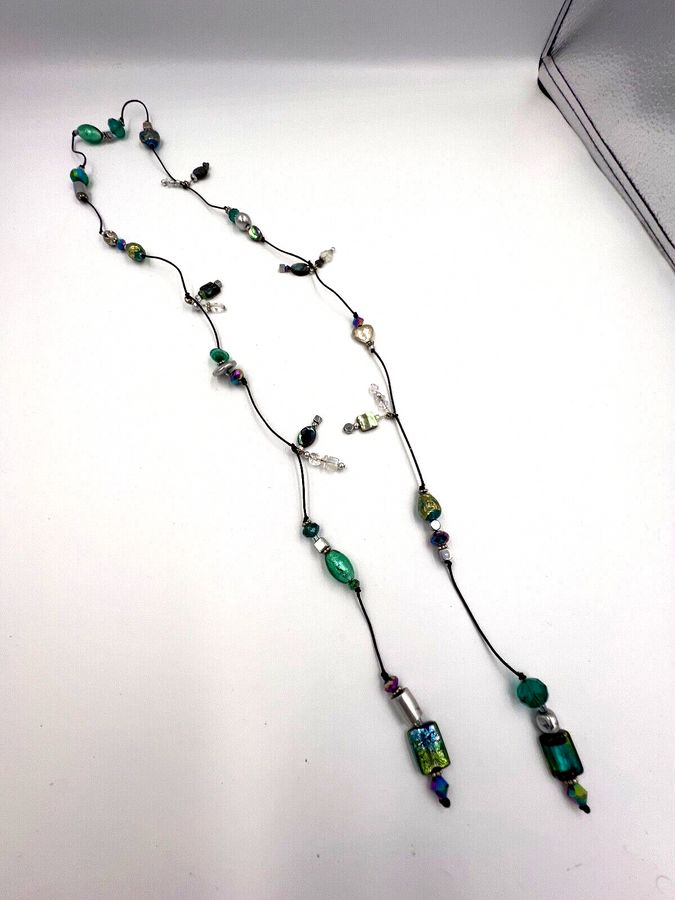 Antique Necklace Venetian Glass and Crystal Beads