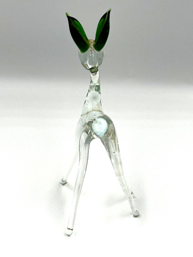 Antique Antique Glass Lampwork Figurine Bambi Fritz Lampi Bimini Circa Early 1920s