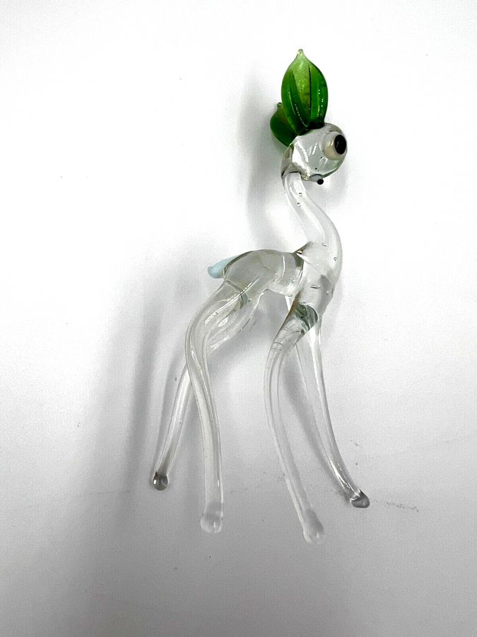 Antique Antique Glass Lampwork Figurine Bambi Fritz Lampi Bimini Circa Early 1920s