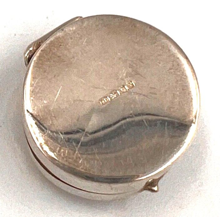 Antique Vintage Sterling Silver 1993 Hallmarked DP London Miniature Tooth FAIRY Pill Box