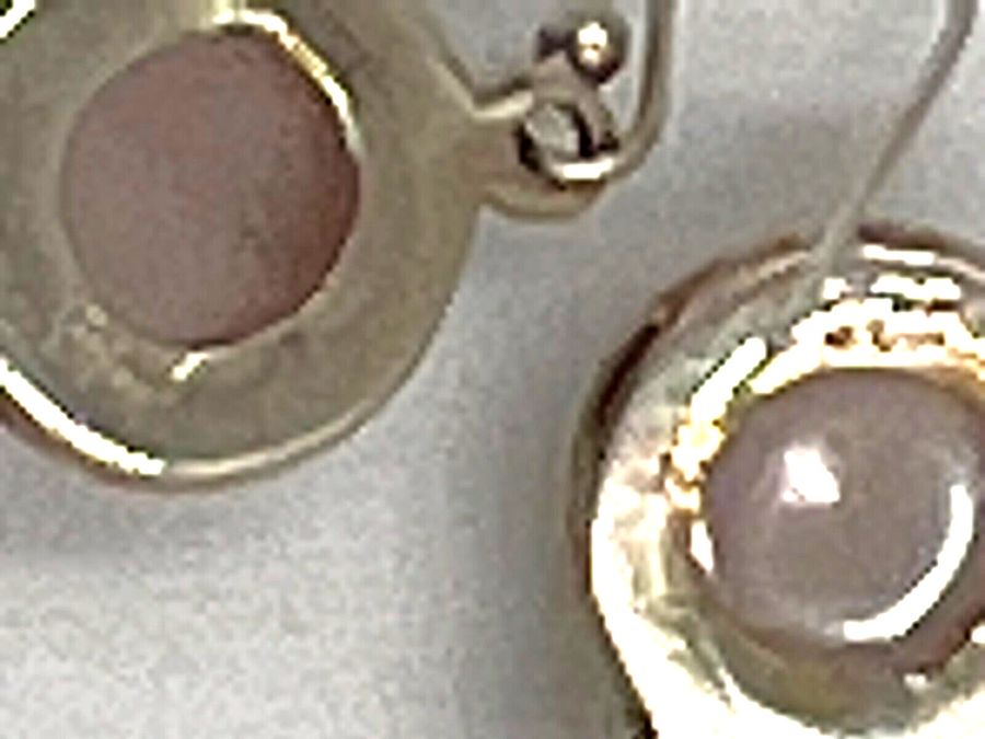 Antique Vintage Moonstone Solid Silver Earrings Pierced Ears Hallmarked Dangle Drop