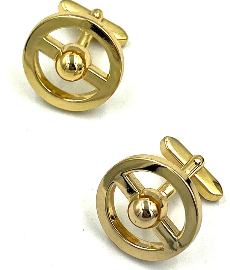 Antique Vintage Christian Dior Cufflinks Hallmarked Large C D Logo