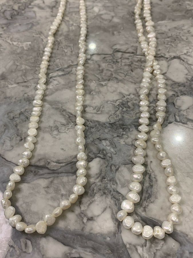 Antique Natural Baroque Pearl Necklace