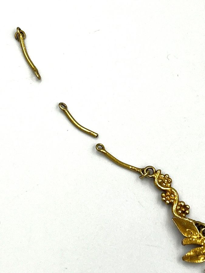 Antique Antique Early Victorian Gold Plated Part Necklace for Spares or Repair