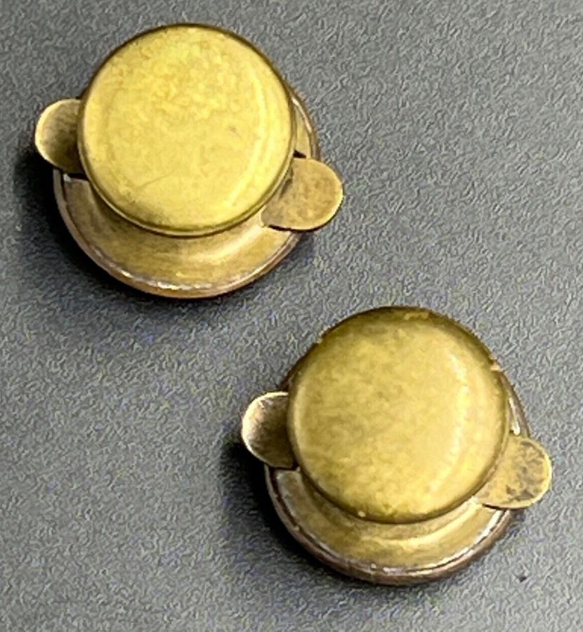 Antique Antique Pair Silver Plated Buttons Cufflinks W.E.WILEY