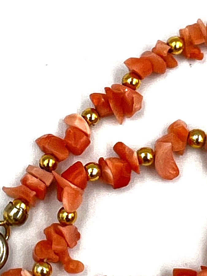 Antique Antique  Angel Skin Coral Choker Necklace