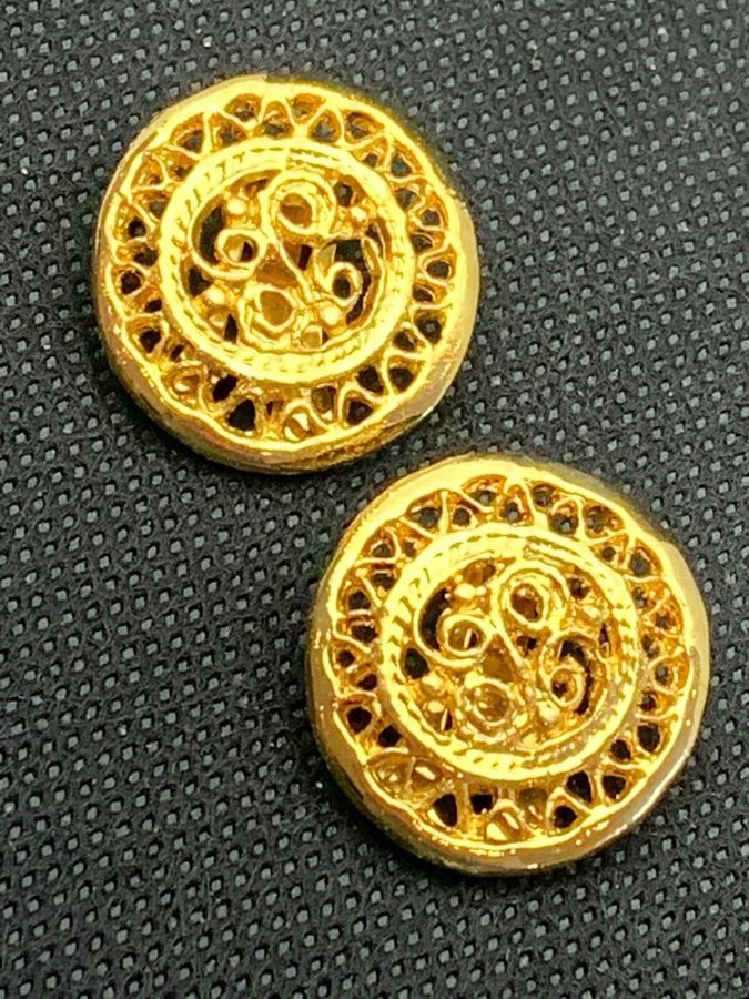 Antique Vintage Art Deco Clip On Earrings