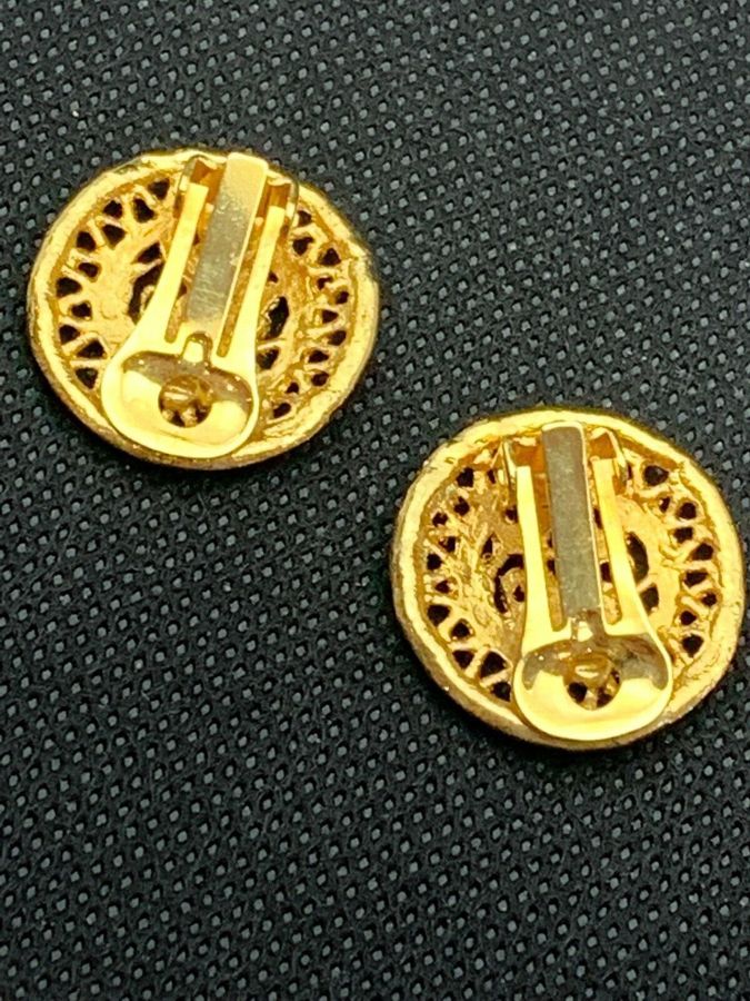 Antique Vintage Art Deco Clip On Earrings