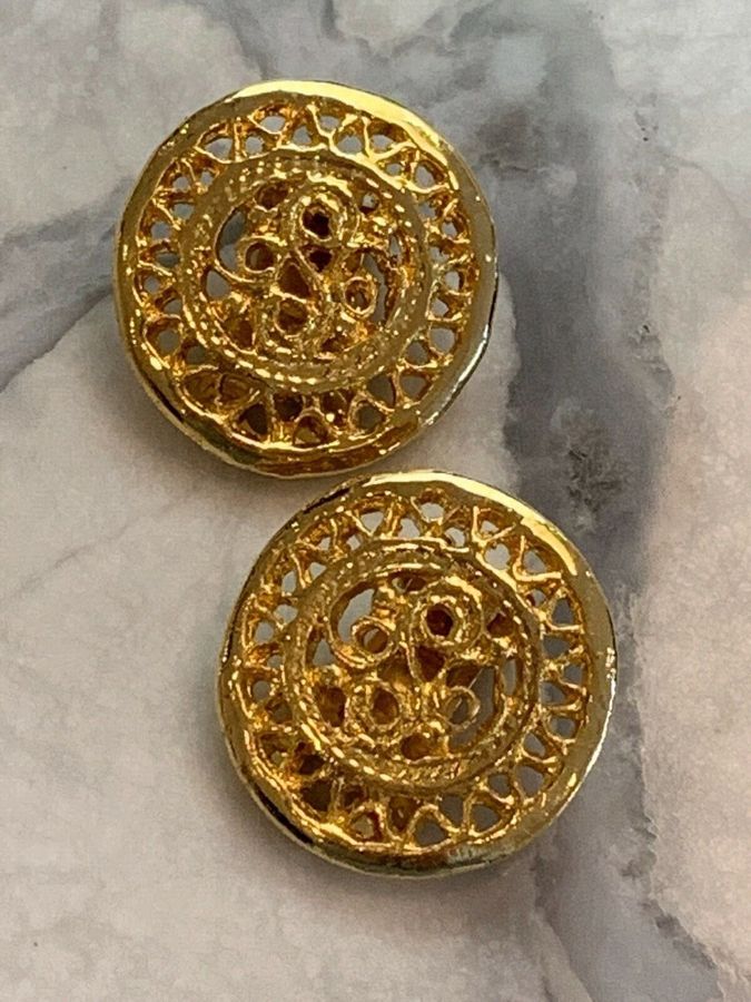 Antique Vintage Art Deco Clip On Earrings