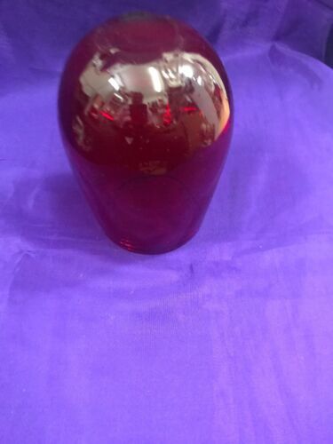 Antique Vintage Whitefriars William Wilson Ruby 9354 Controlled Bubble Vase Barrel Shape