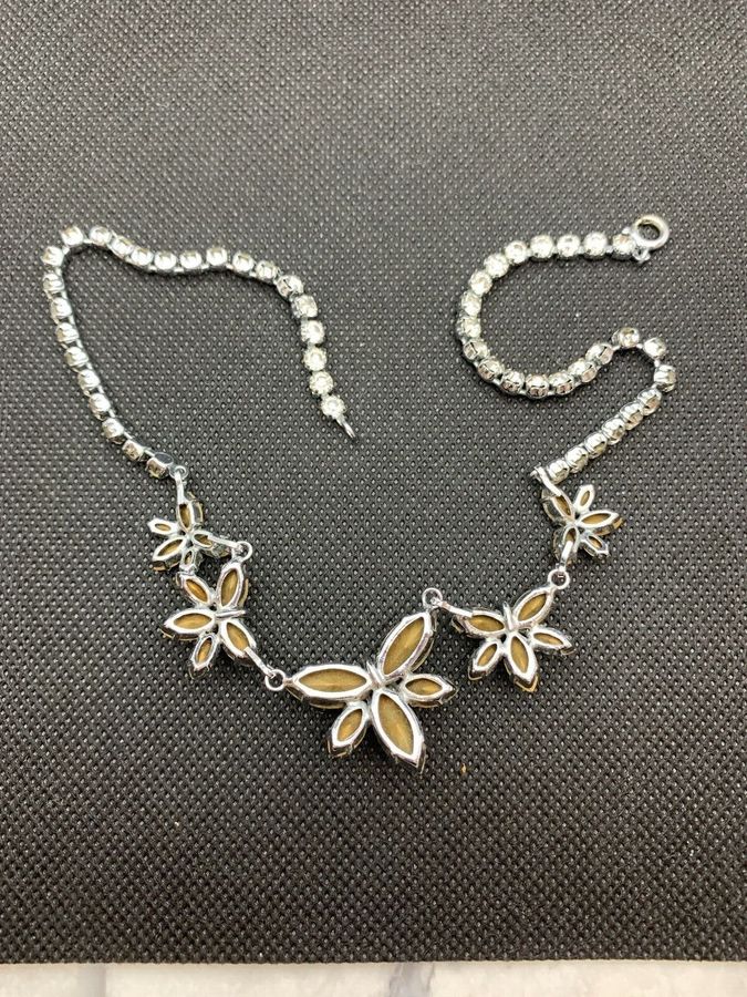 Antique Vintage Art Deco Diamante Necklace Costume Necklace