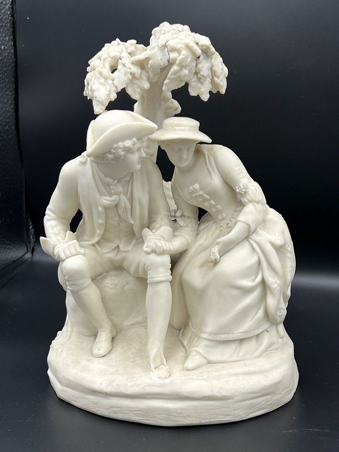 Antique Rare Copeland Parian Ware Romeo and Juliet Circa 1880 Biscuit Ware Large Group