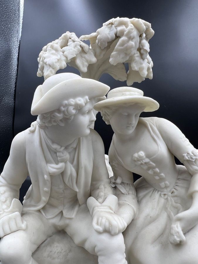 Antique Rare Copeland Parian Ware Romeo and Juliet Circa 1880 Biscuit Ware Large Group