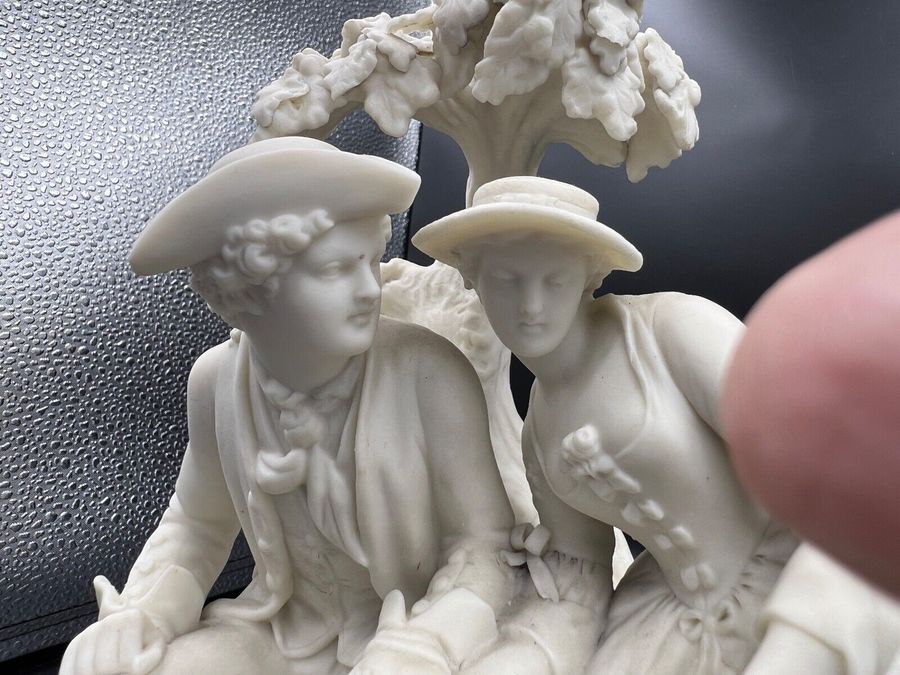 Antique Rare Copeland Parian Ware Romeo and Juliet Circa 1880 Biscuit Ware Large Group