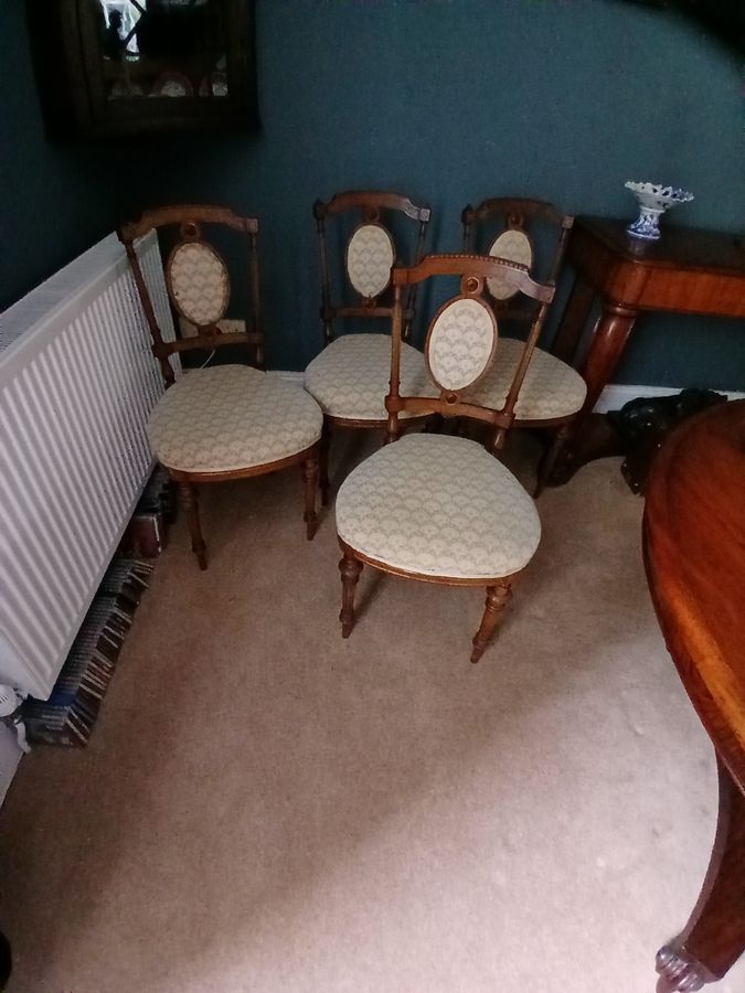 4 walnut salon chairs Gillows Lancaster