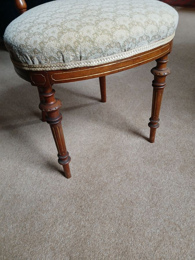 Antique 4 walnut salon chairs Gillows Lancaster