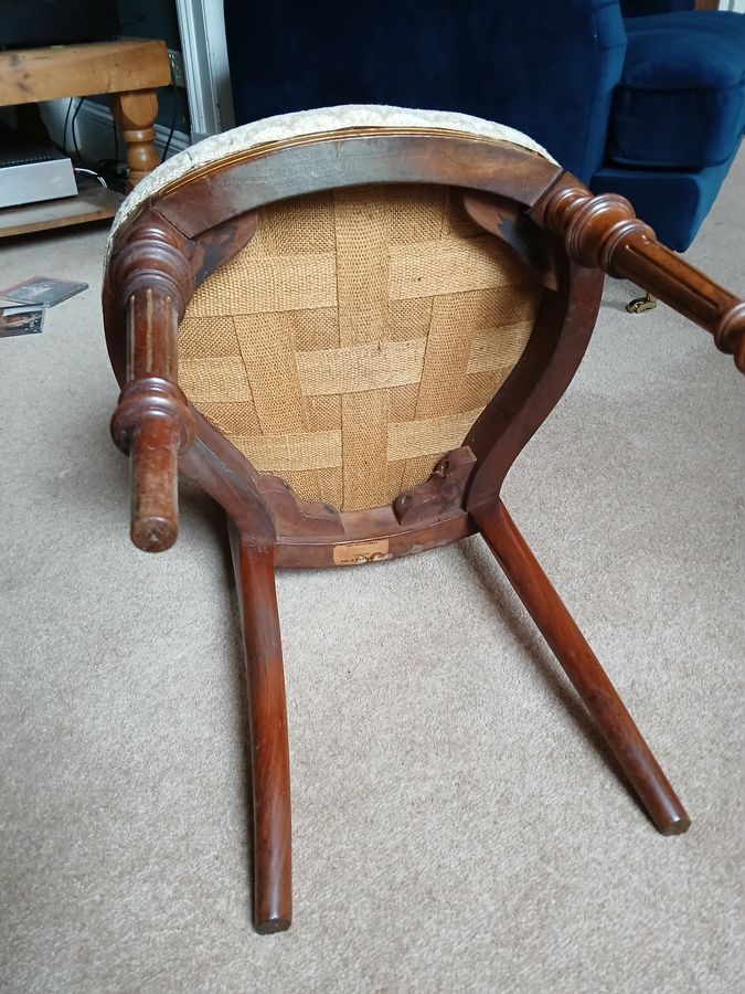 Antique 4 walnut salon chairs Gillows Lancaster