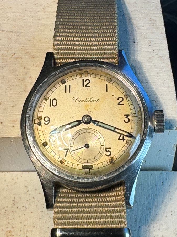 Antique c.1939 Cortebert ATP WW2 Official Ordnance Gents Military Watch 