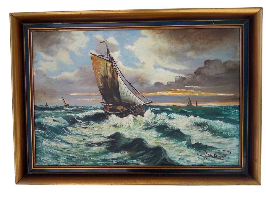 Oil painting on canvas signed, mid 20th, Dutch painter