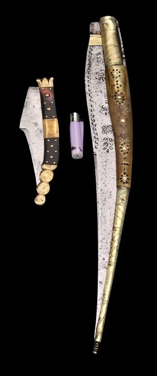 Antique A giant 106.5 cm antique 19thc Spanish folding knife - Navaja Seville Jerez Spain Knives - dagger