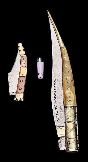 Antique A giant 106.5 cm antique 19thc Spanish folding knife - Navaja Seville Jerez Spain Knives - dagger