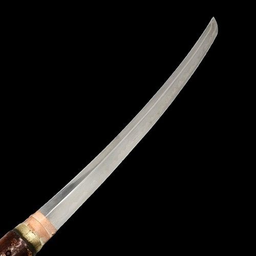 Antique Antique Japanese Meiji shikomizue sword wakizashi 16thc blade in Meiji period 19thc Kabazaiku Cherry bark mounts, Asian knife