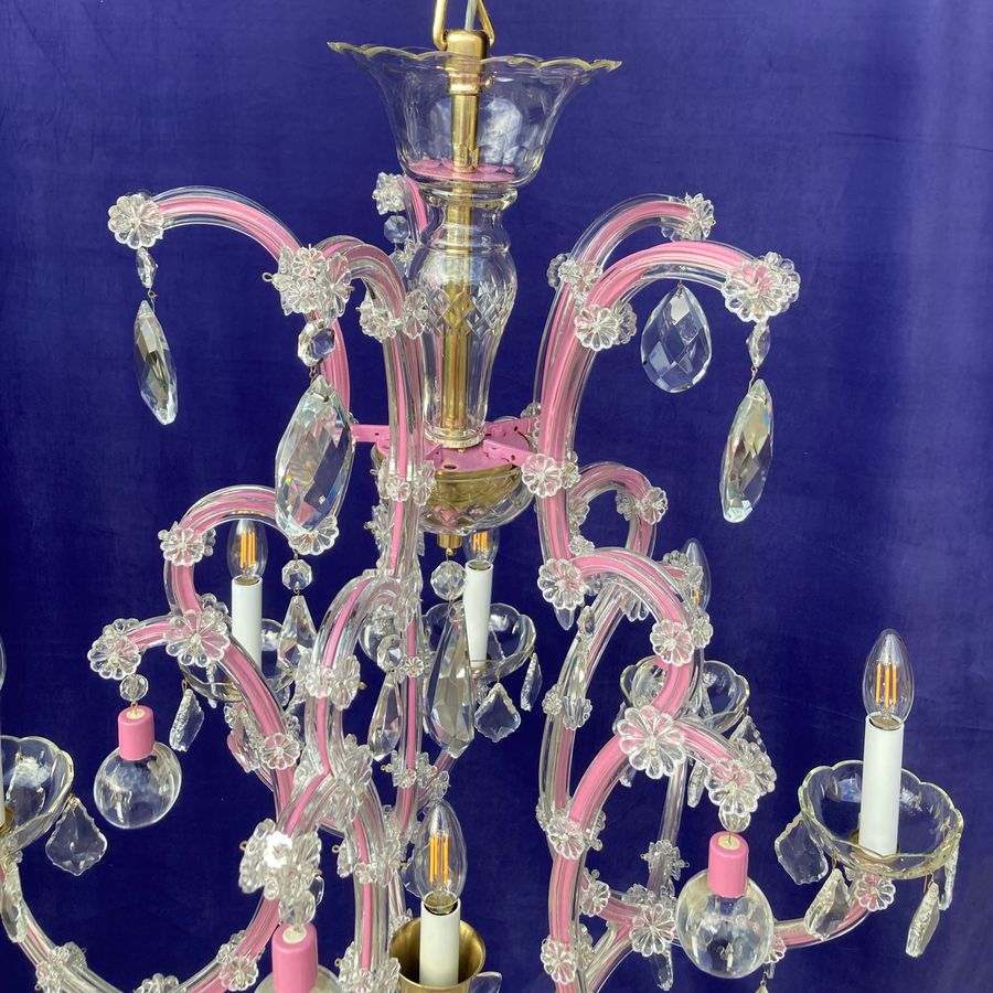 Antique Pink Maria Theresa Bespoke Coloured Chandelier