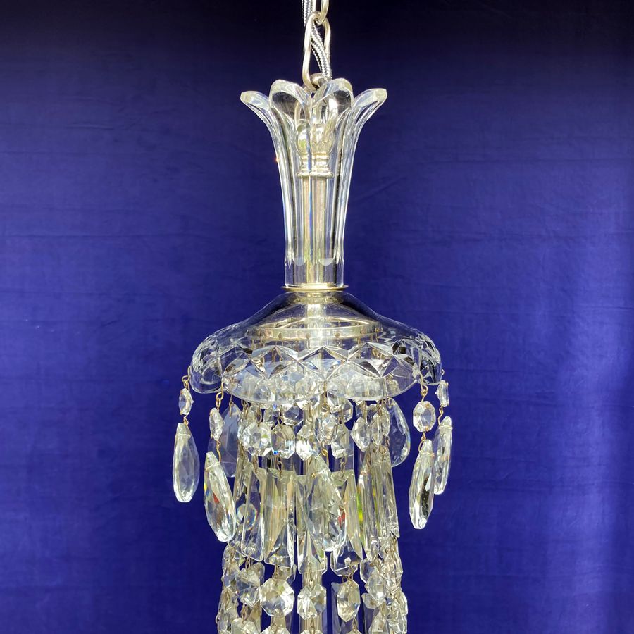 Antique Art-Deco Empire Chandelier (Silver Plated Frame)