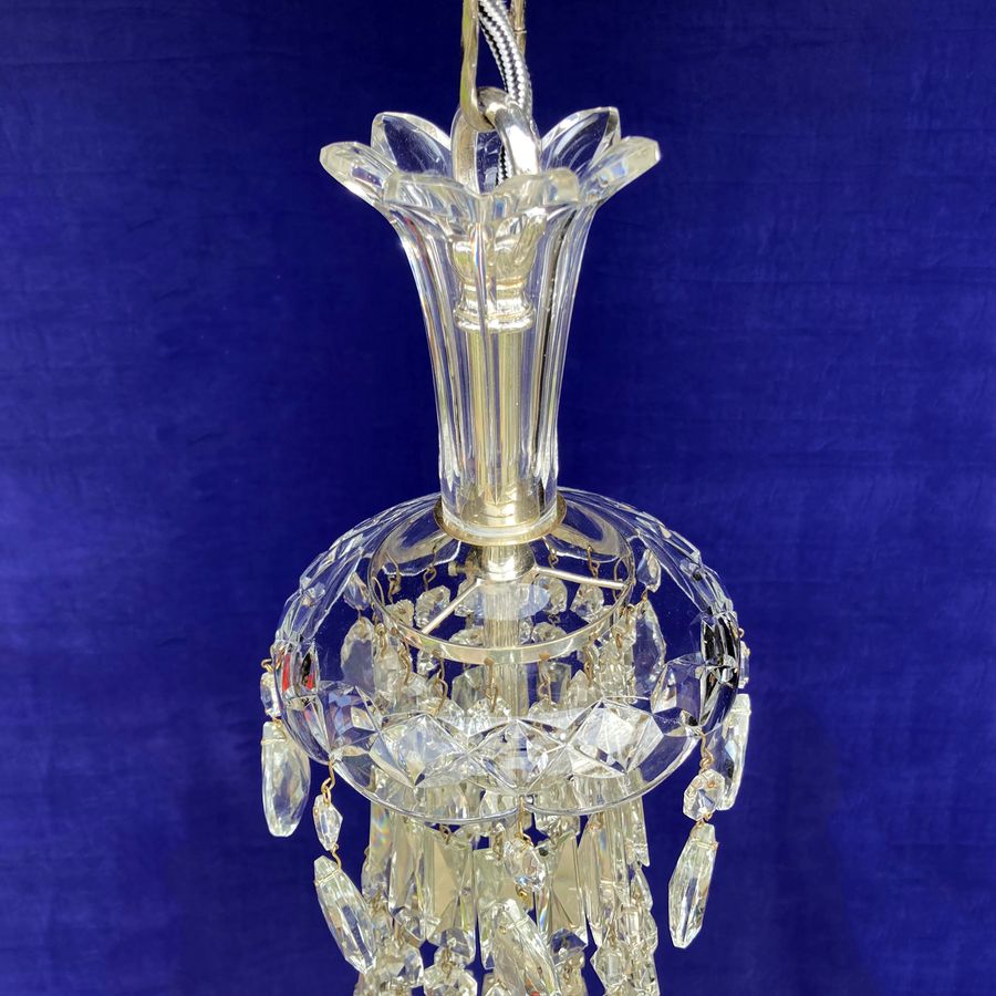 Antique Art-Deco Empire Chandelier (Silver Plated Frame)