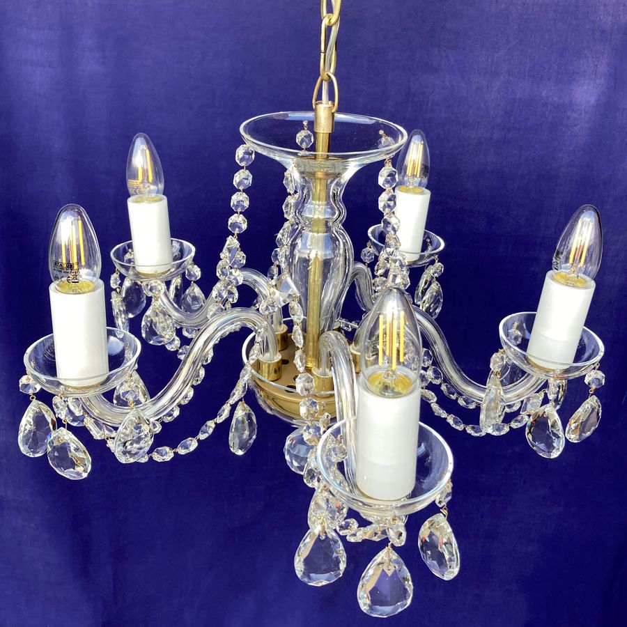 Antique Bohemian 5-Branch chandelier