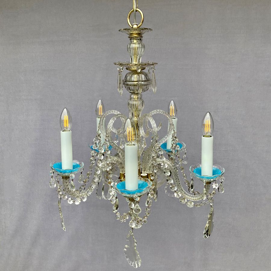 Turquoise Blue Vienna-Style Chandelier