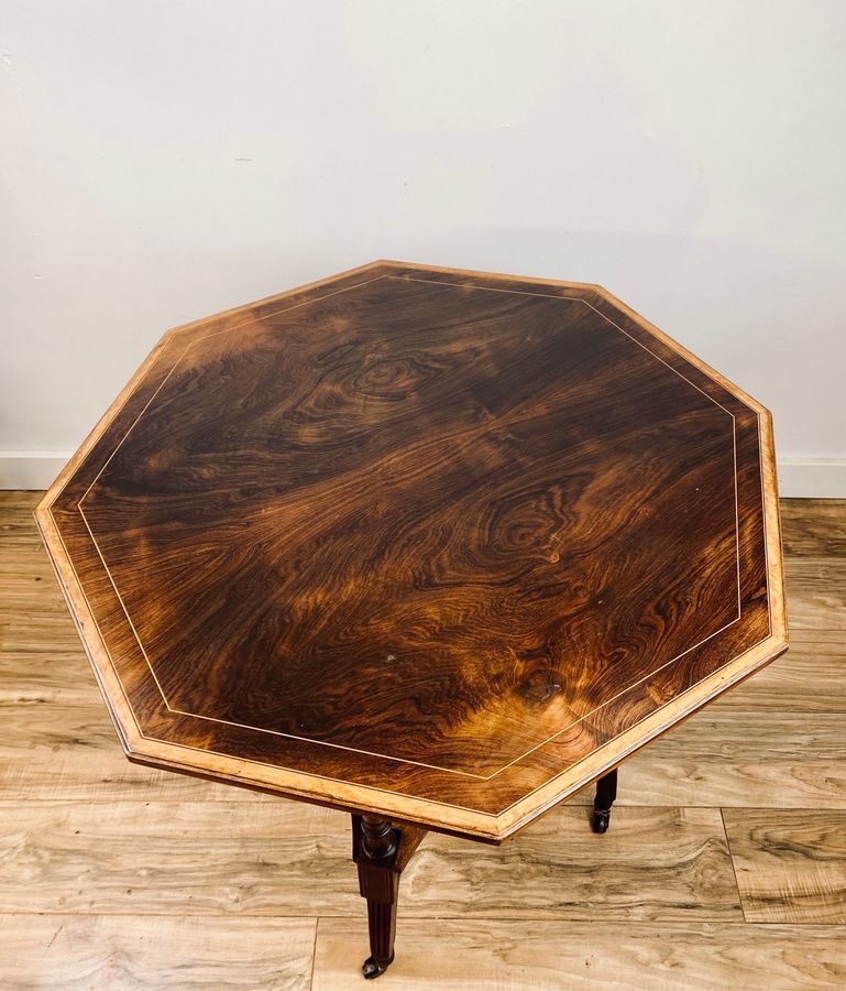 Antique Aesthetic Movement Inlaid Rosewood Occasional Table.