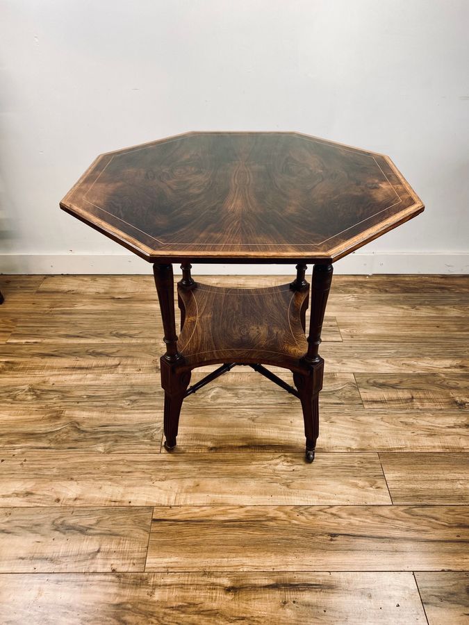 Antique Aesthetic Movement Inlaid Rosewood Occasional Table.