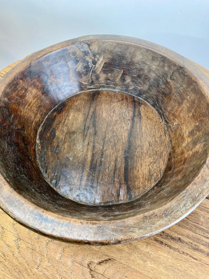 Antique Antique Indian Solid Rosewood Parat Bowl