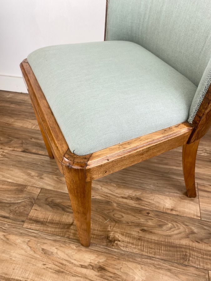 Antique Art Deco Walnut Tub Chair