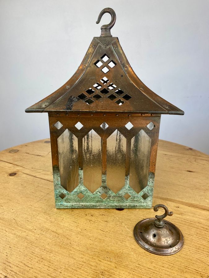 Arts & Crafts Copper Porch Lantern