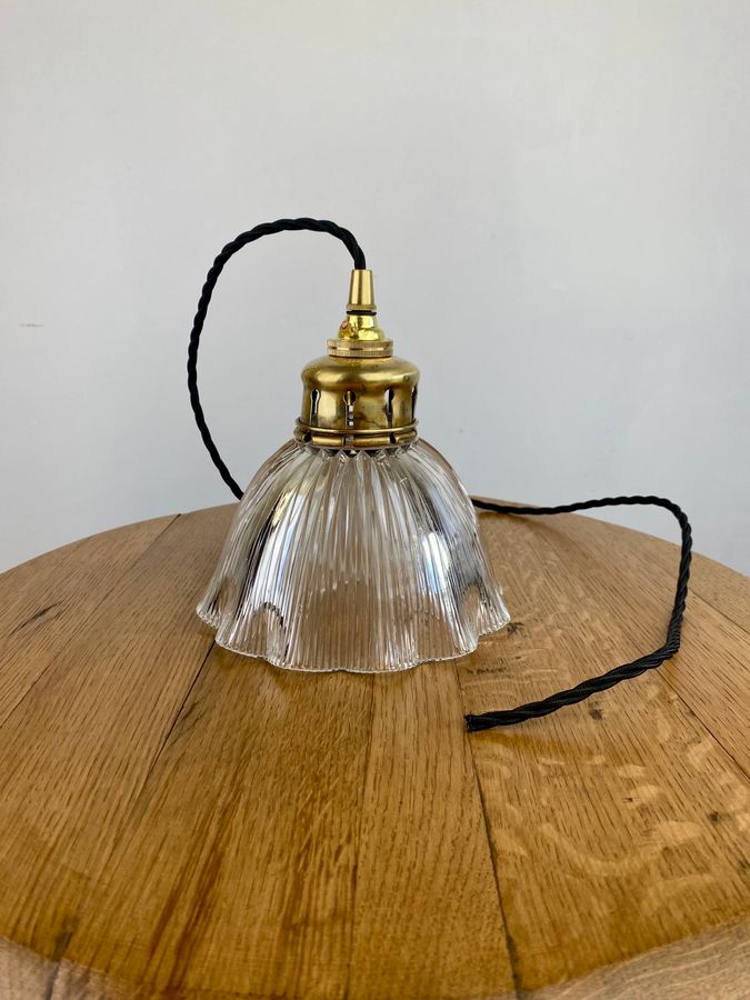 Antique Holophane pendant light