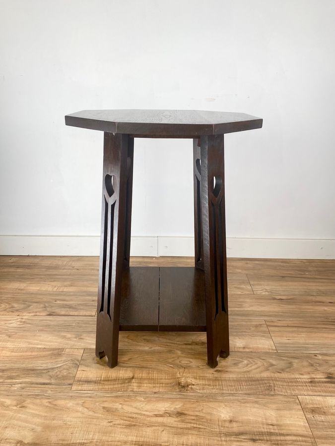 Antique Octagonal Oak Occasional Table Possibly by Liberty & Co c.1900