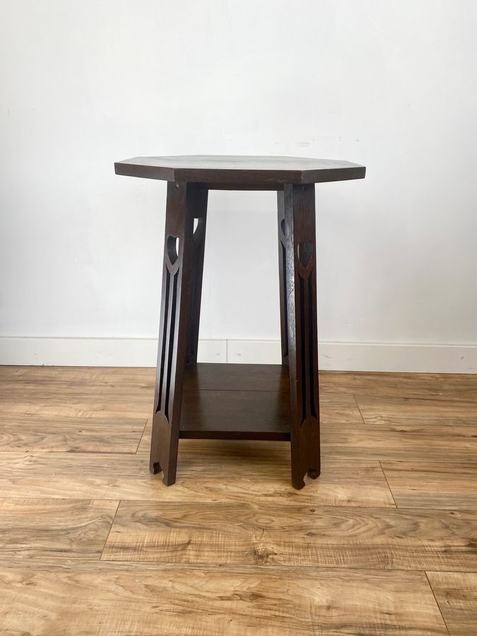 Antique Octagonal Oak Occasional Table Possibly by Liberty & Co c.1900