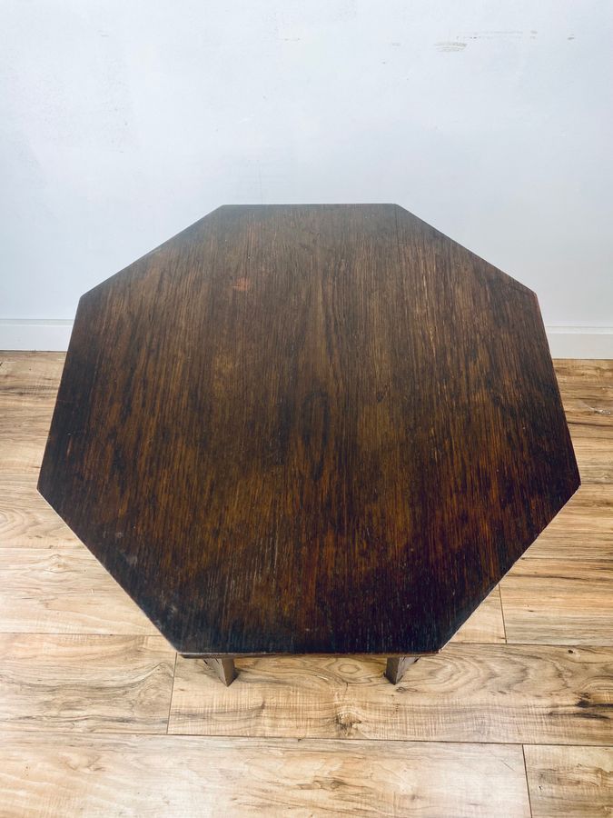 Antique Octagonal Oak Occasional Table Possibly by Liberty & Co c.1900