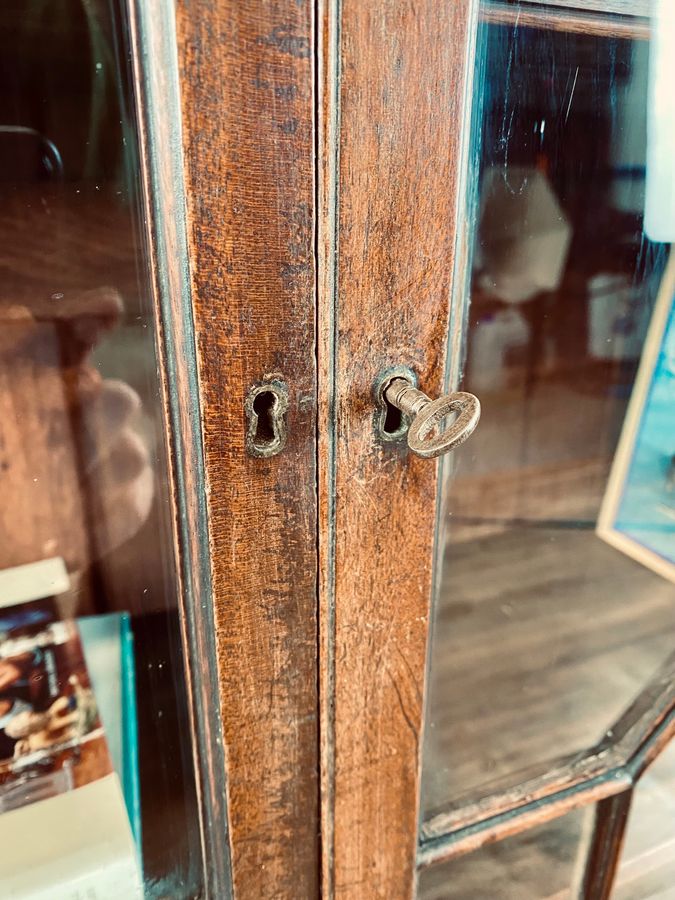 Antique Edwardian Mahogany Astragal Glazed Dwarf Bookcase