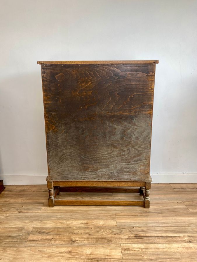 Antique Oak Glazed Bookcase Arts & Crafts Styled Circa 1920