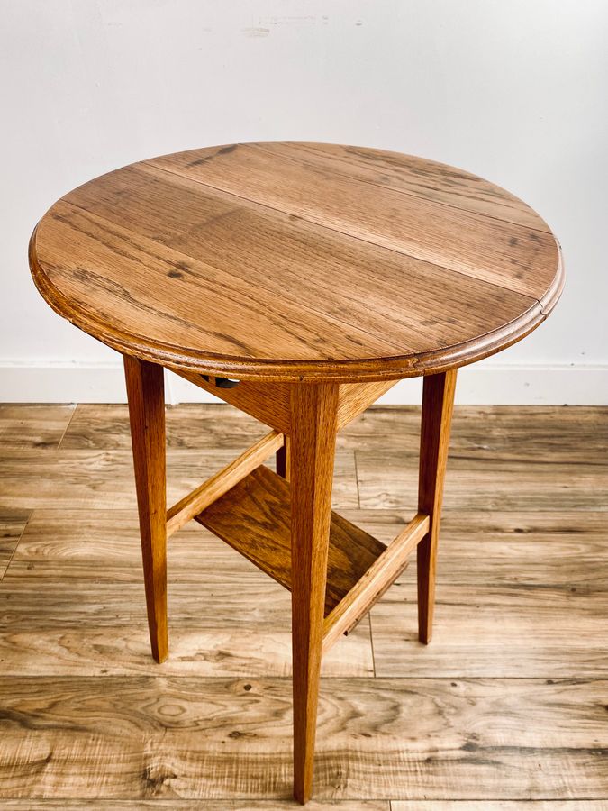 Antique Arts & Crafts Oak Side  table Attributed To Liberty Of London.