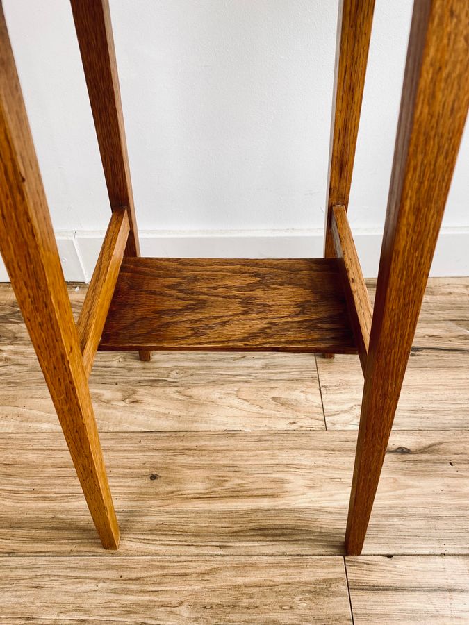 Antique Arts & Crafts Oak Side  table Attributed To Liberty Of London.