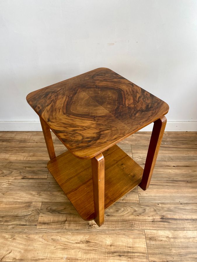 Antique Walnut Art Deco Style Table